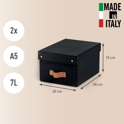 Set 2 bucati cutie de depozitare cu capac Leitz Puro, mica 7L, negru